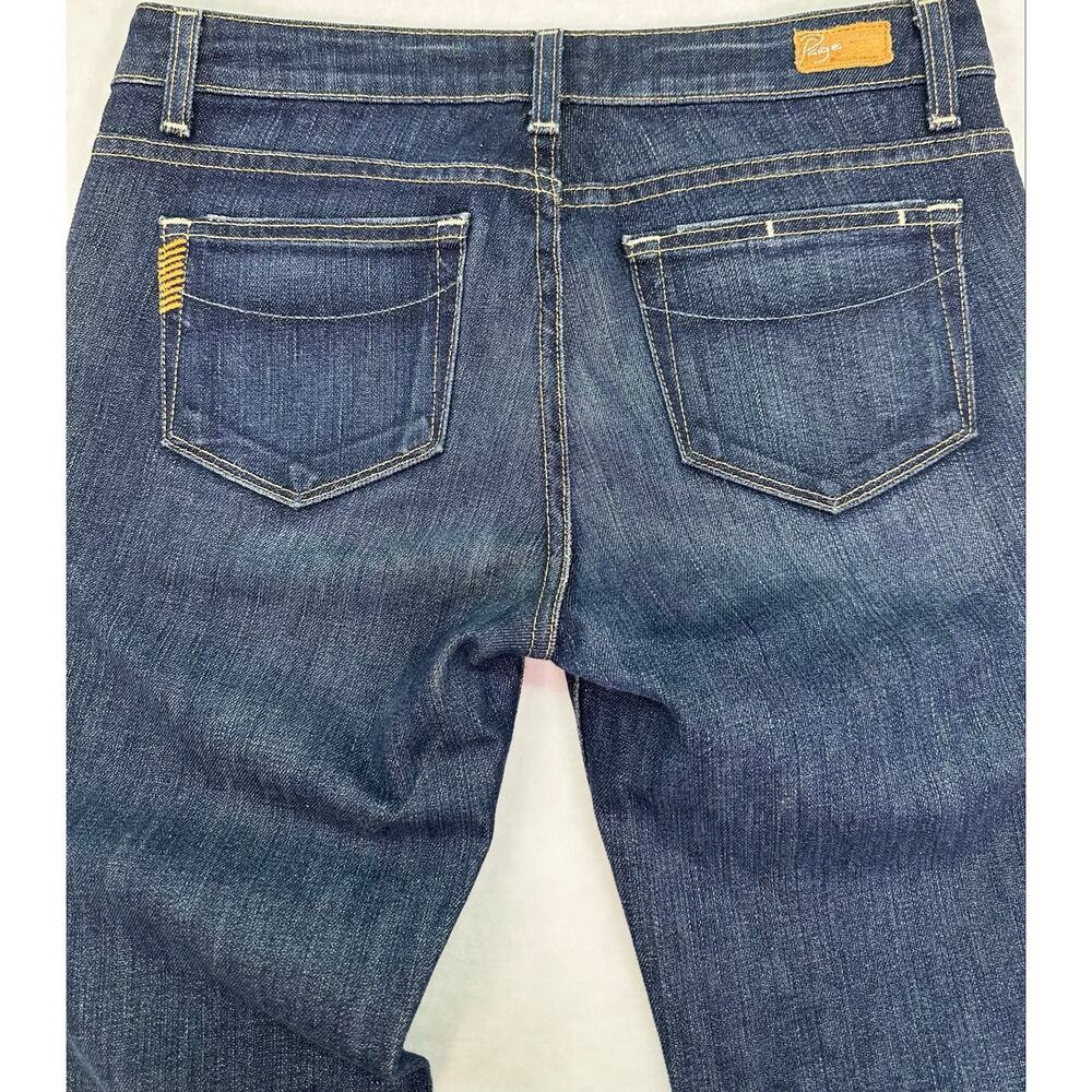 PAIGE Premium Lowrise Hollywood Hills Bootcut Jeans Dark Wash USA Made Size 29 - Picture 7 of 12